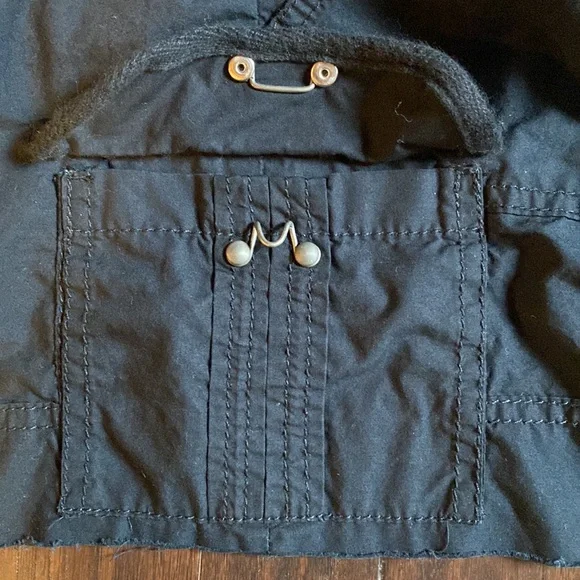 Old Navy micro mini cargo skirt black ultra low waist belt loops pockets size 6 - Picture 6 of 9